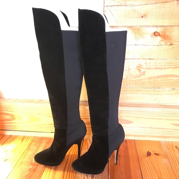 Betsey Johnson Black Knee-high Boots, EUC, 7.5 - Picture 4 of 16